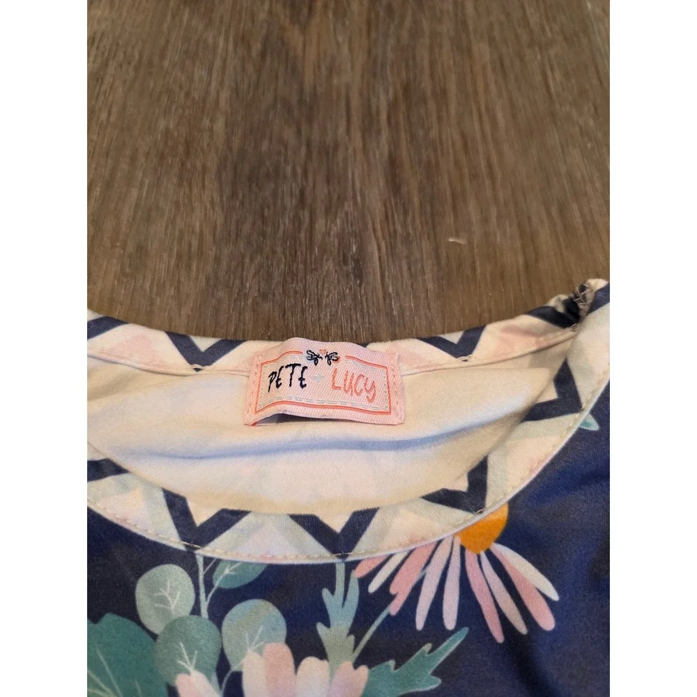Pete + Lucy 12-18 months Navy Floral Long Sleeve Jumper Romper‎